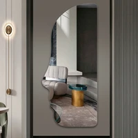 asymmetrical large mirror nordic luxury design floor magnifying mirro bathroom shower espejo cuerpo entero decoration home