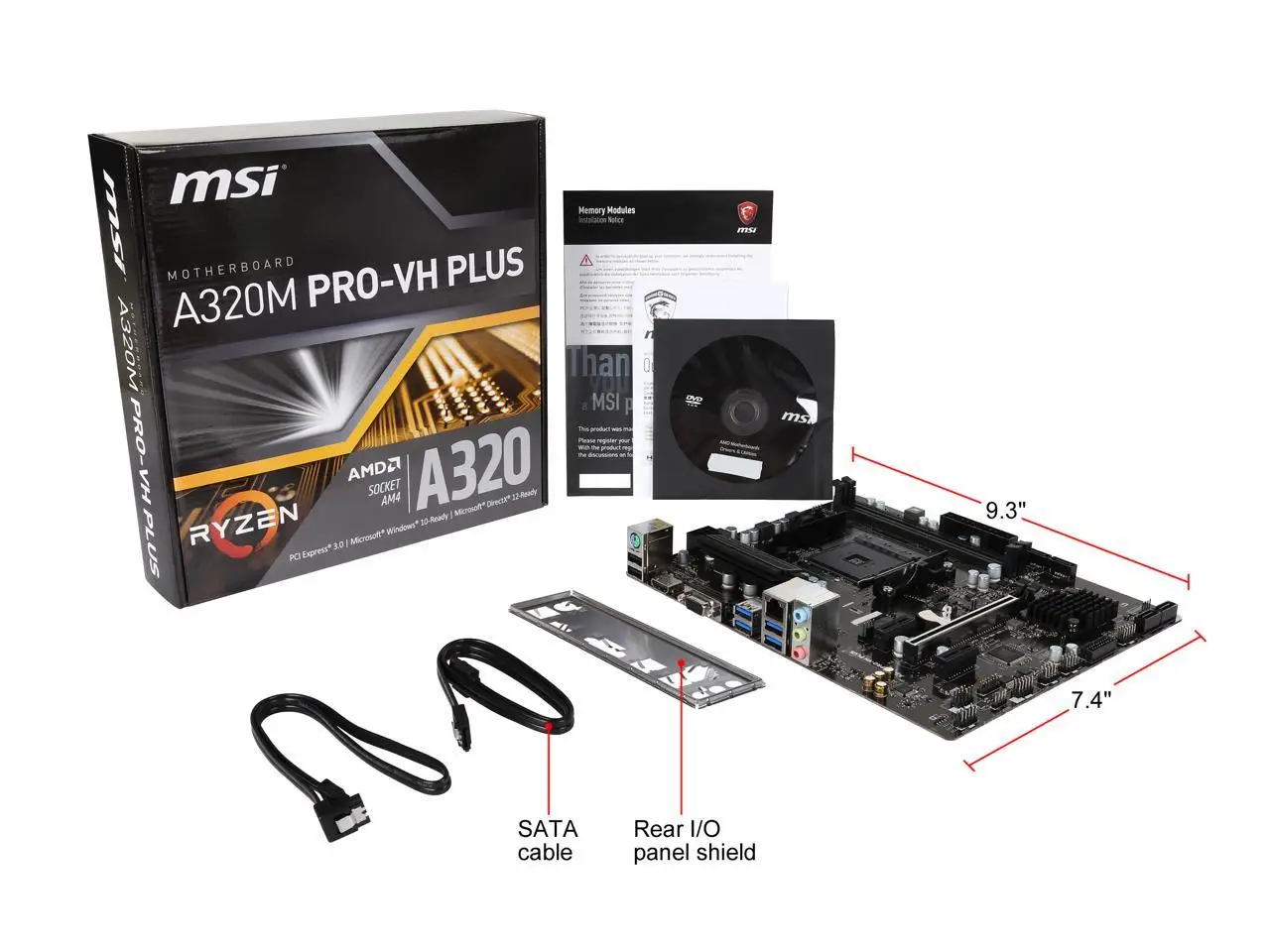 

For MSI A320M PRO-VH PLUS AM4 AMD A320 SATA 6Gb/s USB 3.1 HDMI Micro ATX AMD Motherboard