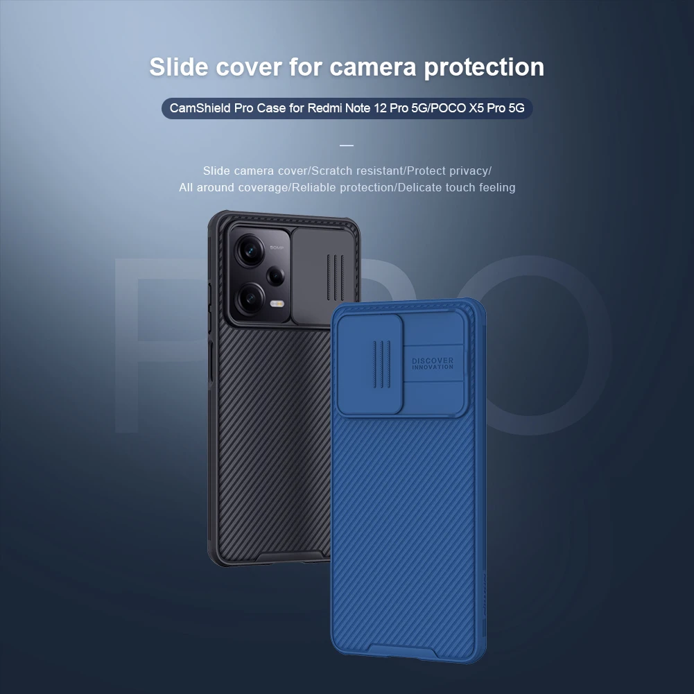 Nillkin for Xiaomi Poco X5 Pro, CamShield Pro Case with Slide Camera Cover Protector Hard PC+TPU Cover