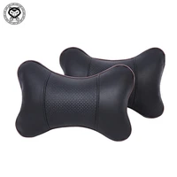 black car neck pillow protection pu auto headrest support rest travelling car headrest motorcycle neck for bmw auto accessories