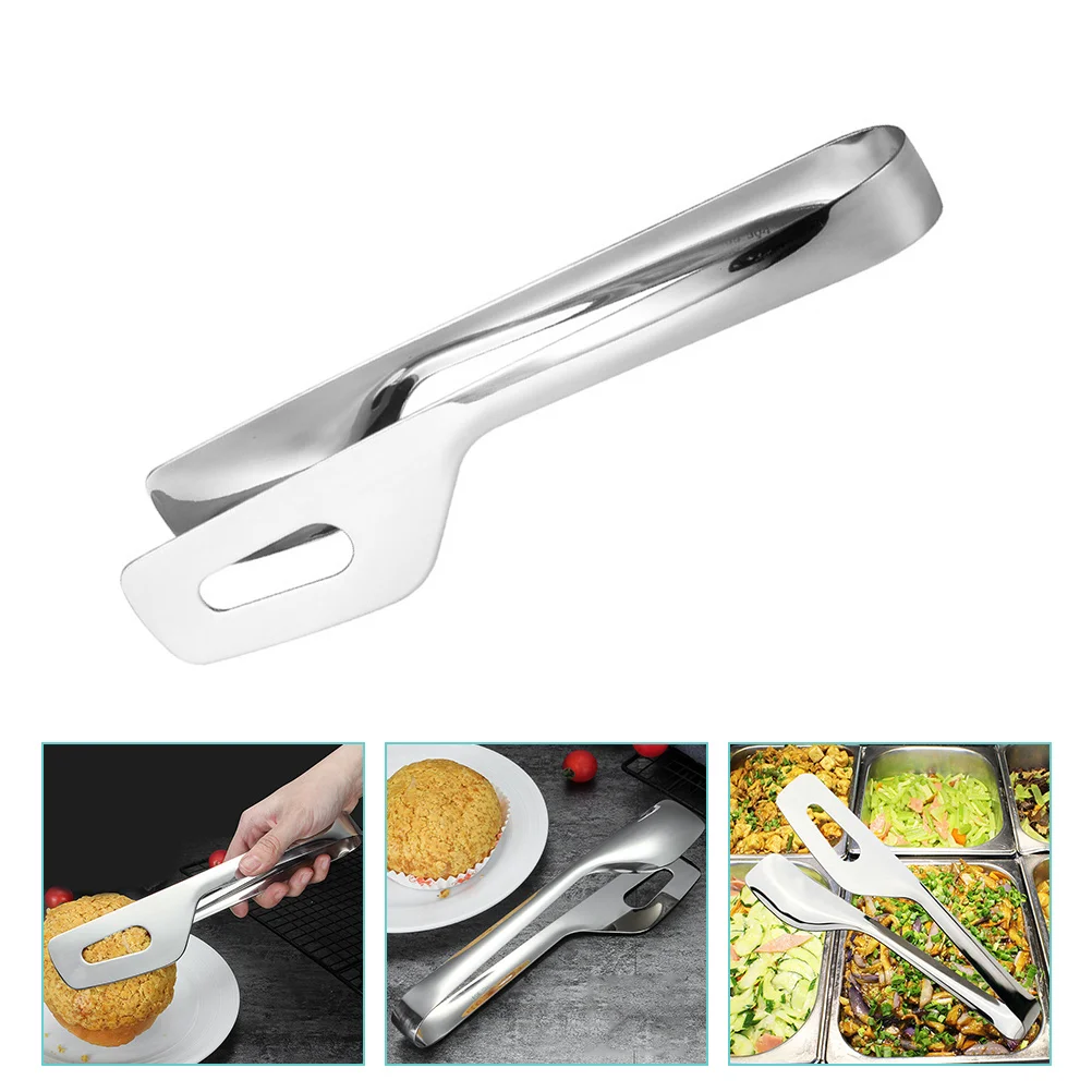 

Tongs Tongsalad Bread Bbq Steak Clamps Barbecue Metal Grilling Clamp Serving Cake Dessert Cooking Clip Clips Buffet Ice Kitchen