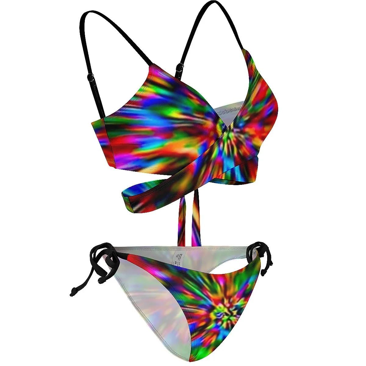 Психоделический купальник бикини в стиле 60-х годов богемный с винтажным принтом