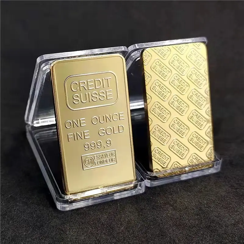 

1pcs Non magnetic Gold platedCredit bullion bar 1 OZ gold plated ingot Sussie Gold plated coin Different serial number