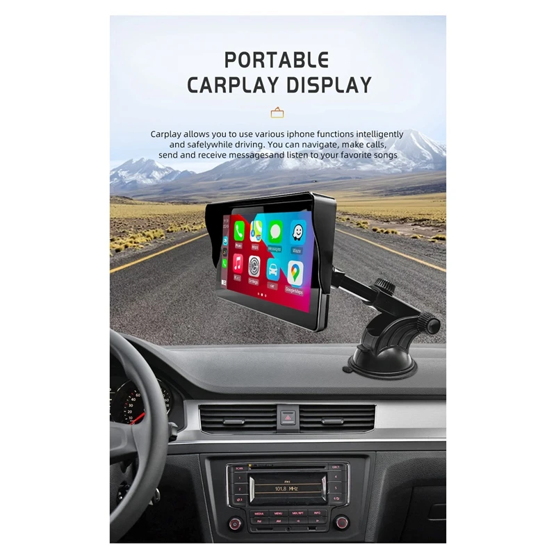 

Multimedia Player Wireless Carplay And Wireless Android Auto Bluetooth With 4 LED Camera