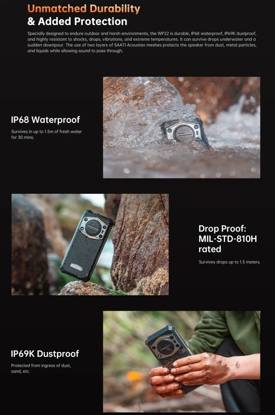 OUKITEL WP22 процессор MT6779 120 Гц 6 58 дюйма большой аккумулятор Android 13 10000 мАч смартфон с