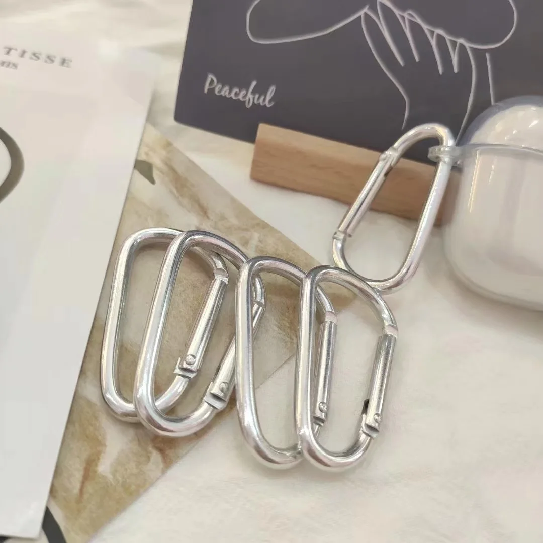 

2PCS Ornament Carabiner For Apple Airpods Pro Earphone Case Wireless Bluetooth Headset Charging Box For Airpods 1 2 3 Pro Case