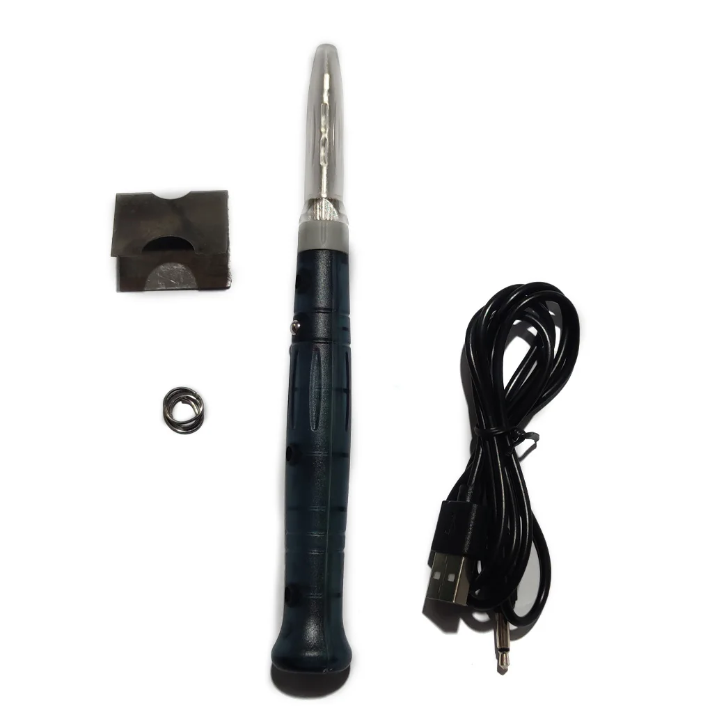 

USB Soldering Iron 100-480℃ 5W Electric Welding Pencil Stainless Steel Repair Reusable Weld Heating Power Tool with Tip