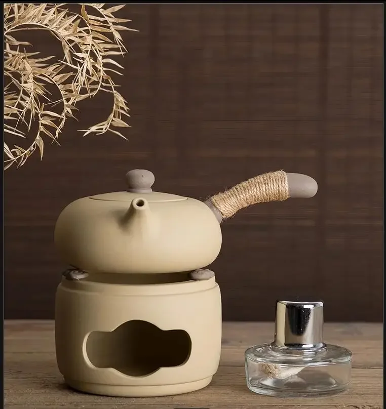 Чайник с подогревом фиолетового песка чайная церемония чайник стеклянная