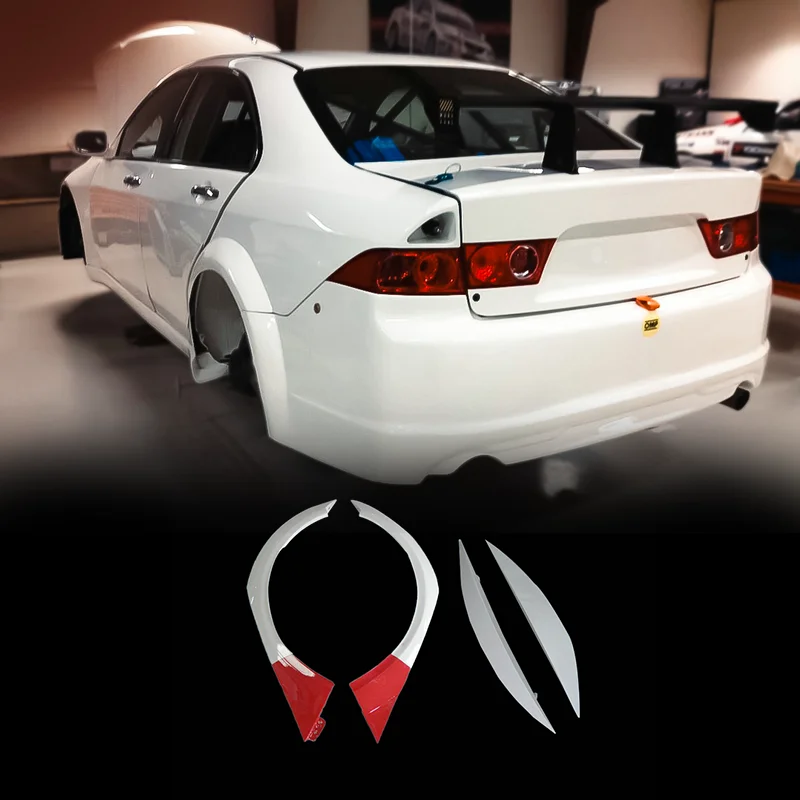 Фото Для Honda Accord CL7 WTCC Тип широких расширителей заднего крыла (4 шт., подтяжка лица), внешняя аэроэффективная отделка, модная часть прямой посадки №1