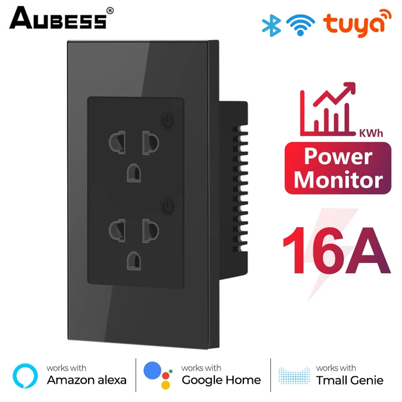 

Умная настенная розетка Tuya с Wi-Fi, Bluetooth, таймером и монитором питания