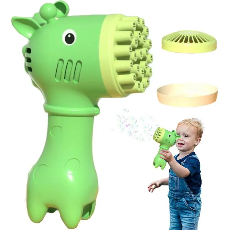 

Giraffe Bubble Machine 2 In1 Giraffe Cartoon Bubble Sprayer Cartoon Bubble Toy 32 Holes Indoor And Outdoor Birthday Wedding Part