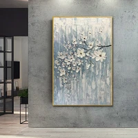 chenistory 60x120cm pictures by number gray flower kits painting by numbers large size paintings drawing on canvas gift home dec