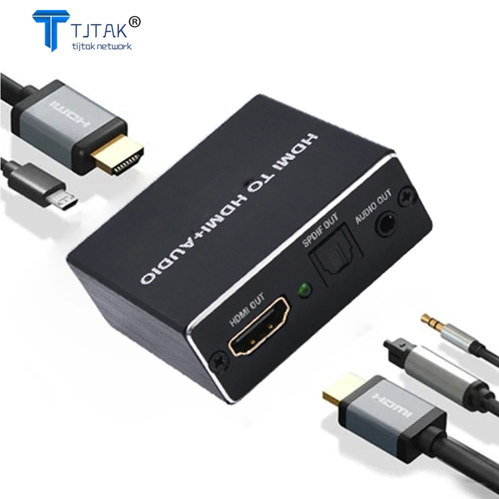 

4K HDMI Audio Extractor Stereo Extractor Converter HDMI To HDMI Optical TOSLINK SPDIF + 3.5mm Audio Splitter Adapter For PC PS5