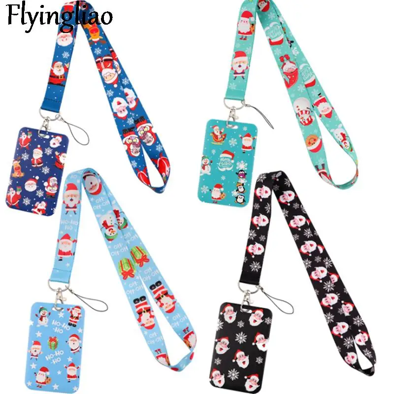 

Милый Санта-Клаус, отец, Рождество, искусство, мультфильм, аниме, модные шнурки, автобус, ID Имя, держатель для карт, украшения, детские подарки