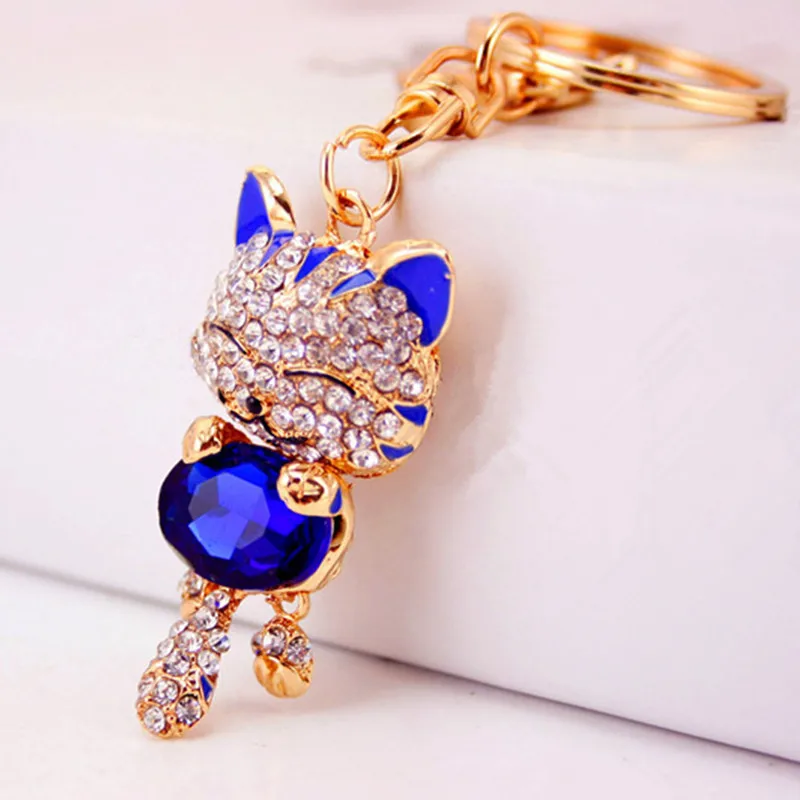 

New creative women fashion cute cat car bag keychain design high-end gift