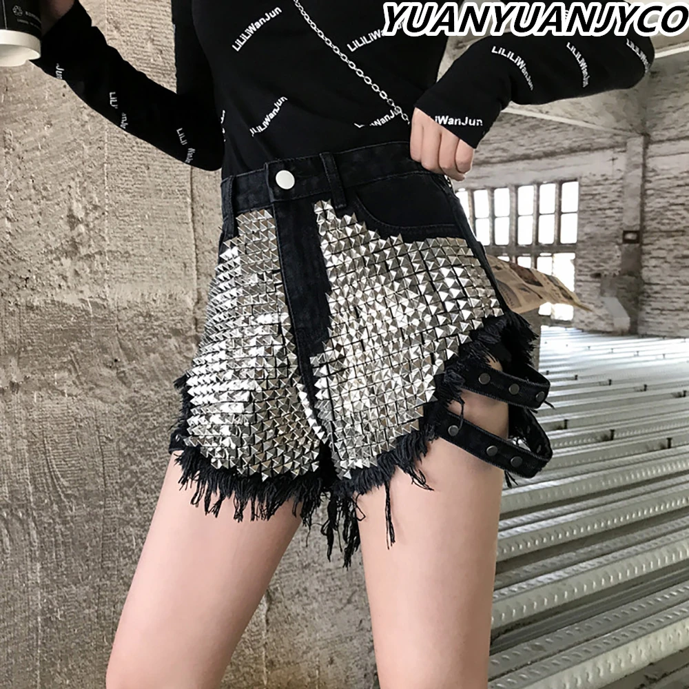 Шорты YUANYUANJYCO женские джинсовые с высокой талией модная уличная одежда в