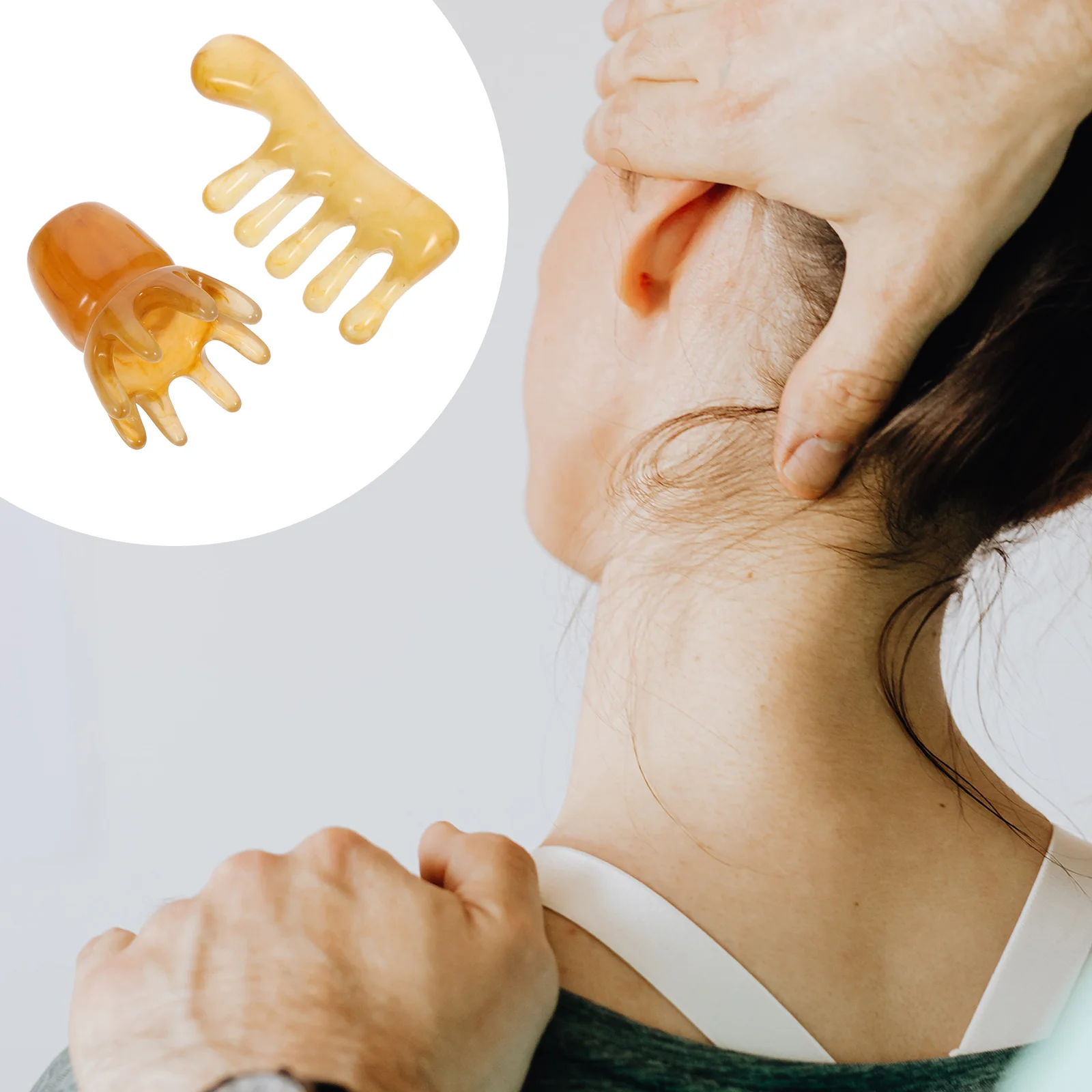 2 шт. расческа для кожи головы массажный массажер отца и мужчины ручной из