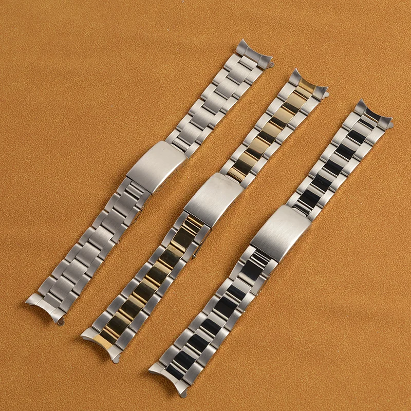13mm 17mm  19mm 20mm Silver Stainless Steel Bracelet For Rolex Oyster DateJust Precision Day-Date