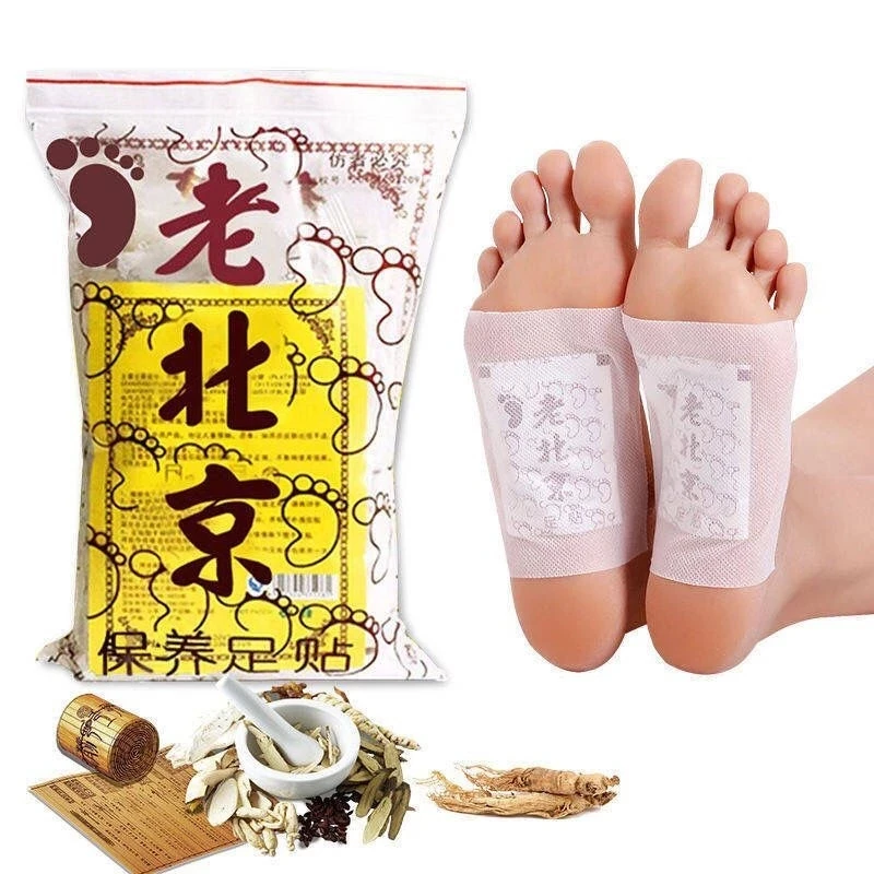 

100Pcs Artemisia Argyi Detox Foot Patches Pads Toxins Feet Slimming Cleansing Herbal Body Health Adhesive Pads Bulk