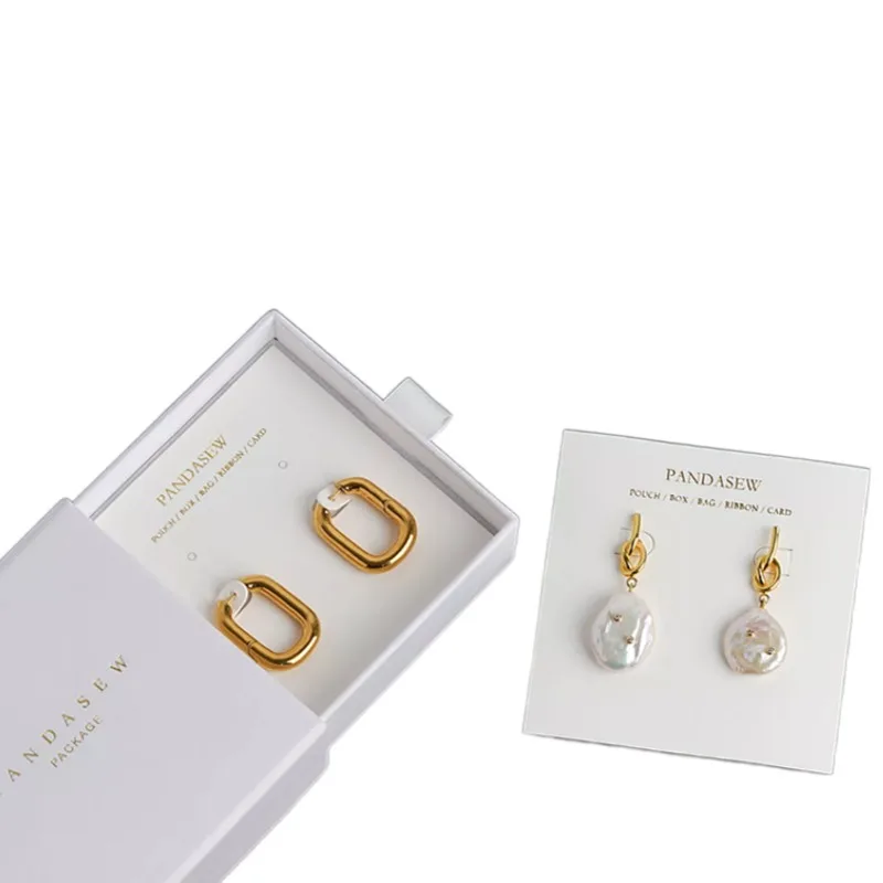 

Custom Logo Earring Cards 6x6cm 8x8cm pack of 100 Fashion 400gsm Paper Necklace Stud Jewelry Display Holder