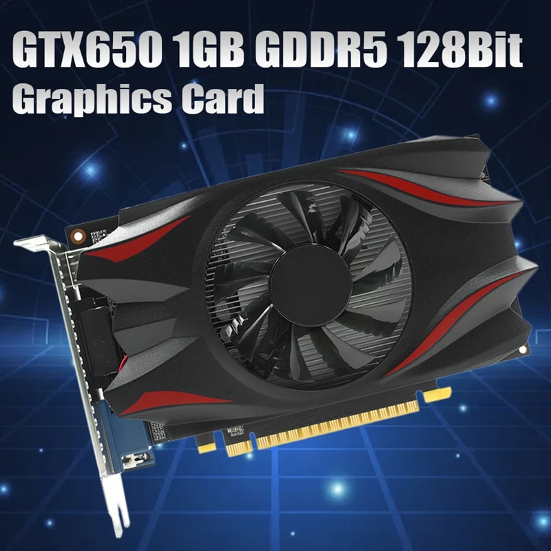 

GTX650 Graphics Card 1GB GDDR5 128Bit PCIE 2.0 Video Card HDMI-Compatible DVI VGA Desktop Gaming Graphics Card