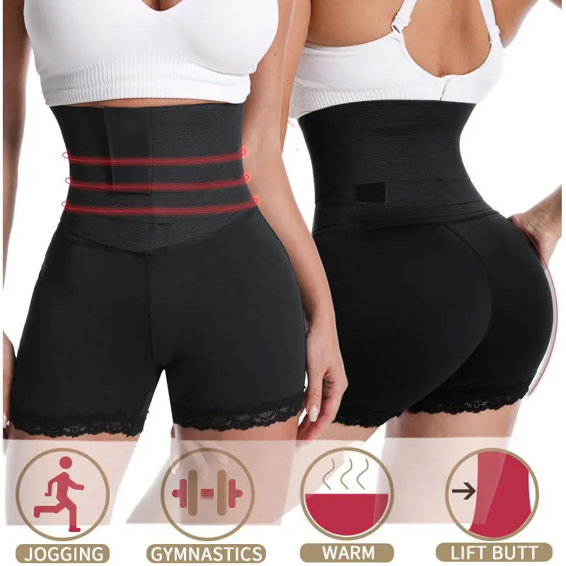 Waist Trainer Shaper Women Tummy Control Slimming Panties Hight Waist Butt Lifter Shaper Underwear Adjustable Belt Shapewear