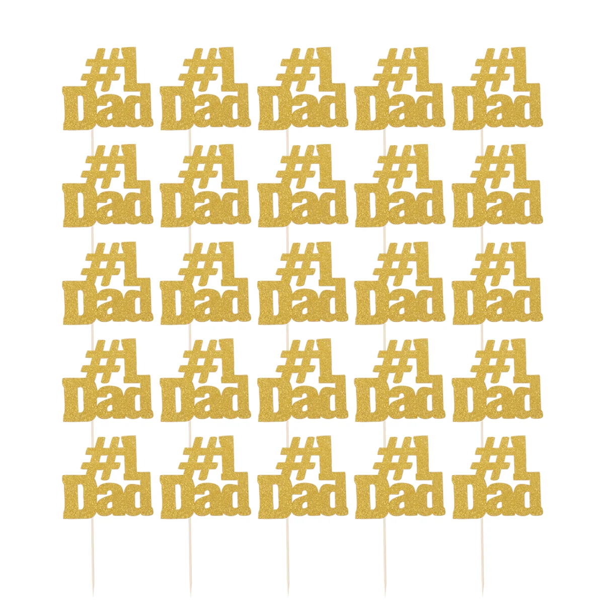 

25pcs Dad Printing Decorative Cake Insert Cupcake Picks Party Supplies for Party