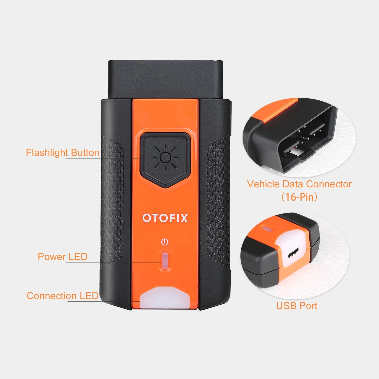Фото OTOFIX V1 Bluetooth разъем Otofix Autel интерфейс подключения автомобиля для OTOFIX D1 Lite/D1/IM1/Autel MS906 PRO/KM100/BT609 №2
