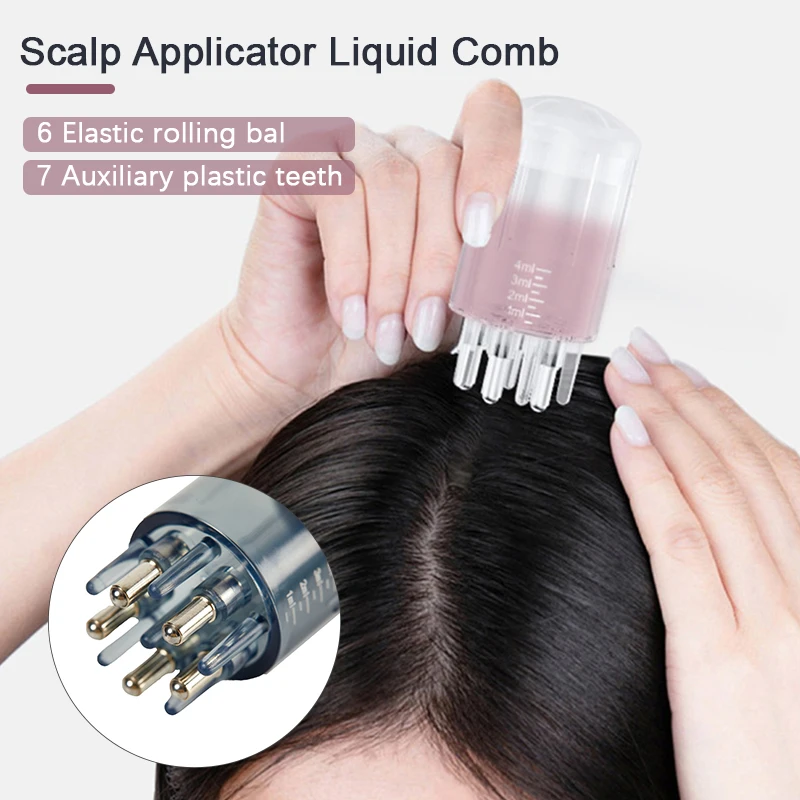 

Scalp Applicator Liquid Comb For Hair Growth Serum Oil Nourish Mini Portable Hair Roots Massage Medicine Comb Hair Head Massager