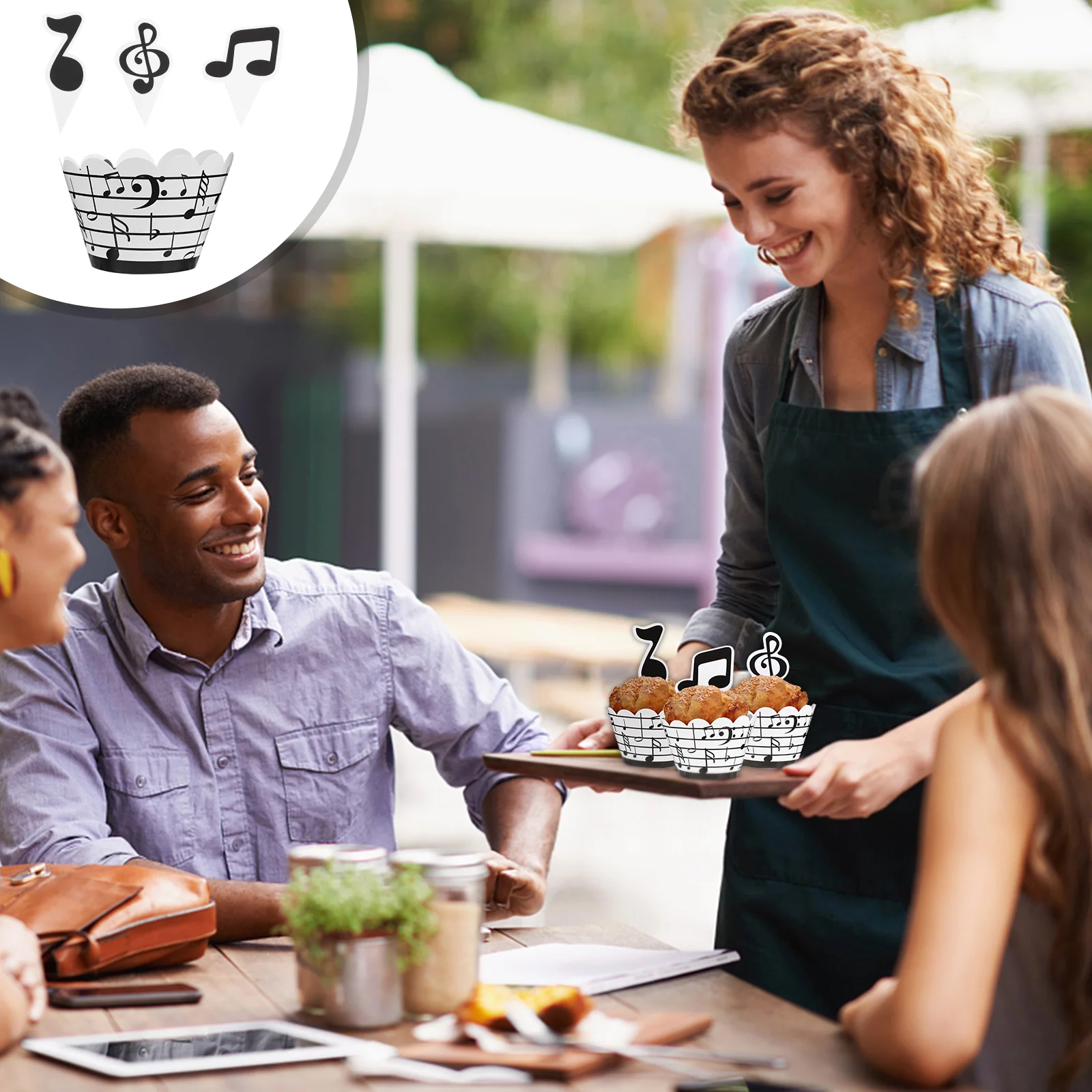 

Music Symbol Insert Birthday Cake Supplies Paper Decorations Lovely Toothpicks Food