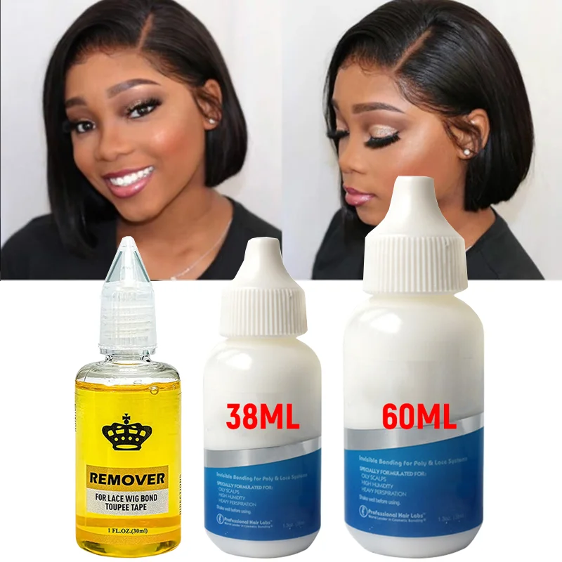 

Lace Wig Glue 38ml/60ml Sweat-Resistance Lace Glue Invisible Lace Wig Bonding Strong Hold Fast Acting Remover for Closure Toupee