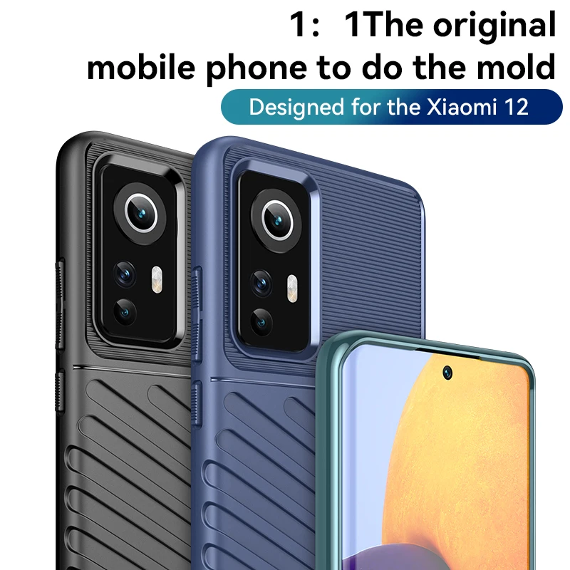 For Xiaomi Mi 12 Case Rubber Silicone Matte Anti-fall Rubber Protective Case Mi 12 12X Pro 12S Ultra Cover For Xiaomi 12 Case