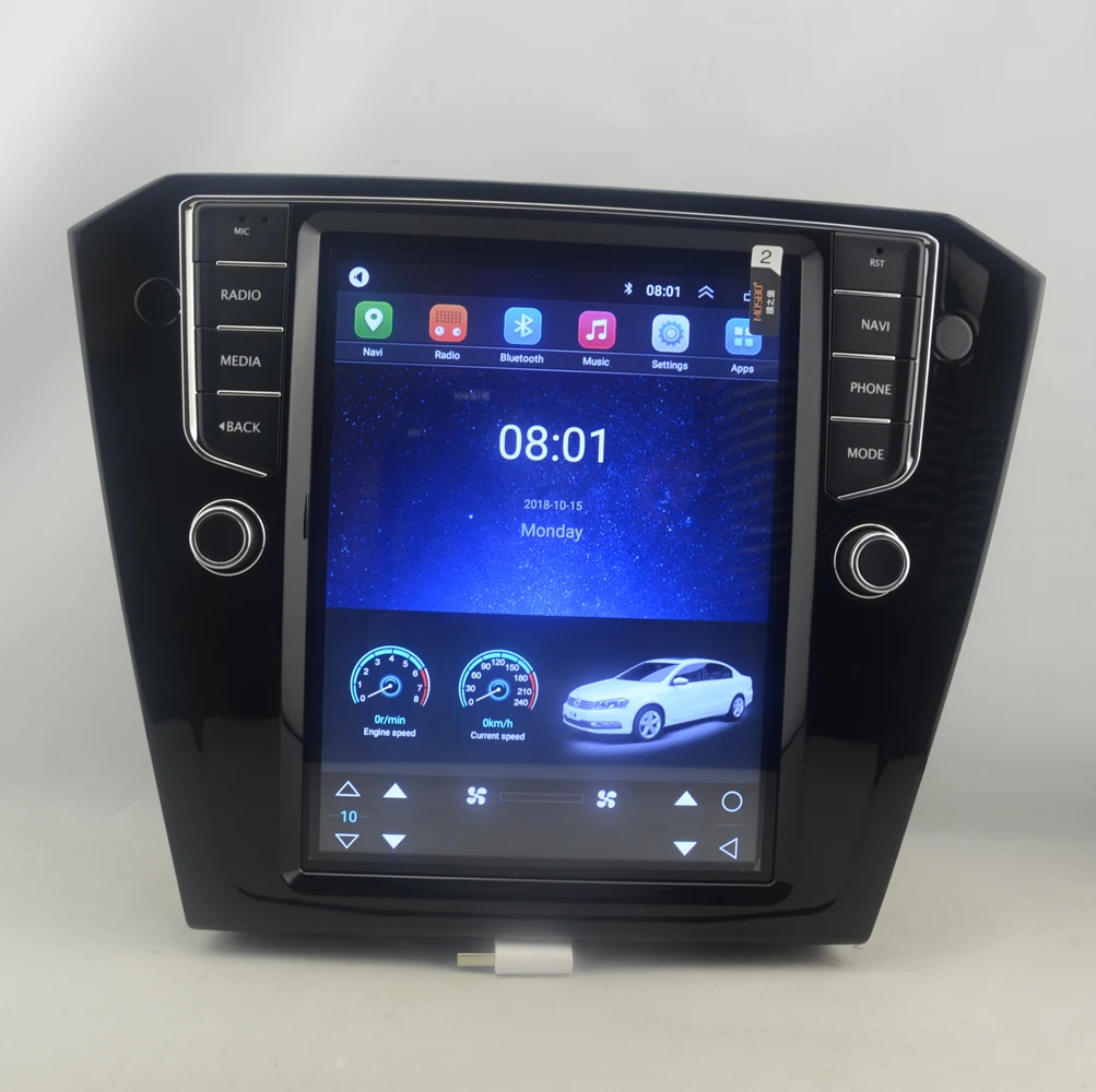 

10.4" tesla style vertical screen octa core android 9 Car video radio Navigation for VW Volkswagen Passat 2016-2019