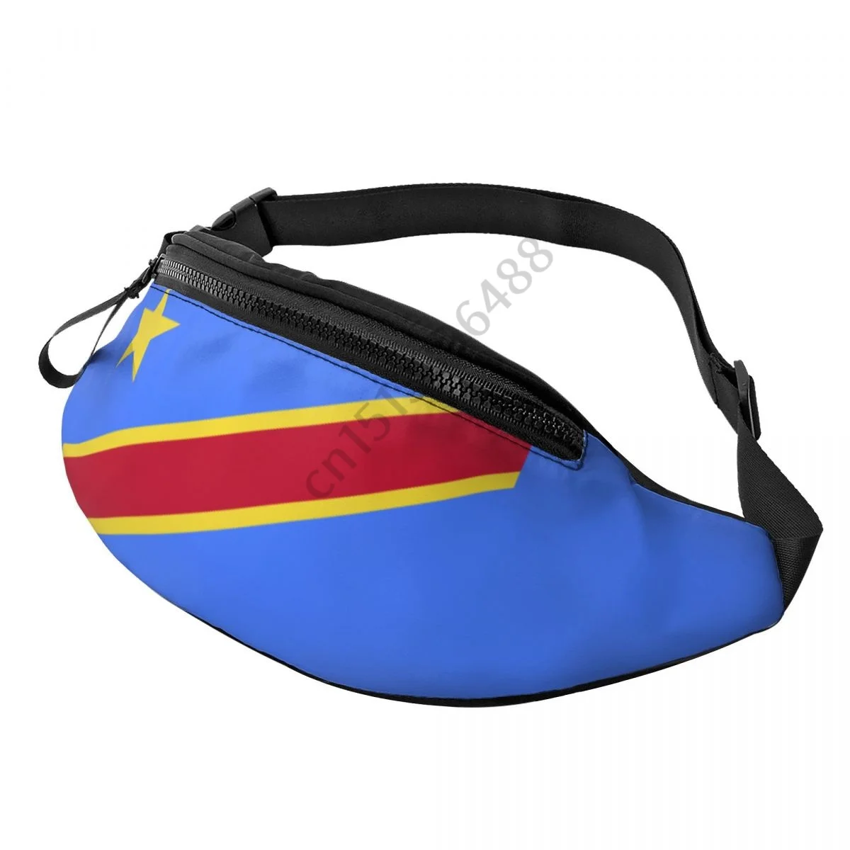

Republic Of Congo Country Flag Women Men Fanny Pack Waist Bag Native Hip Lightweight Strap Waist Pack for Running Hiking