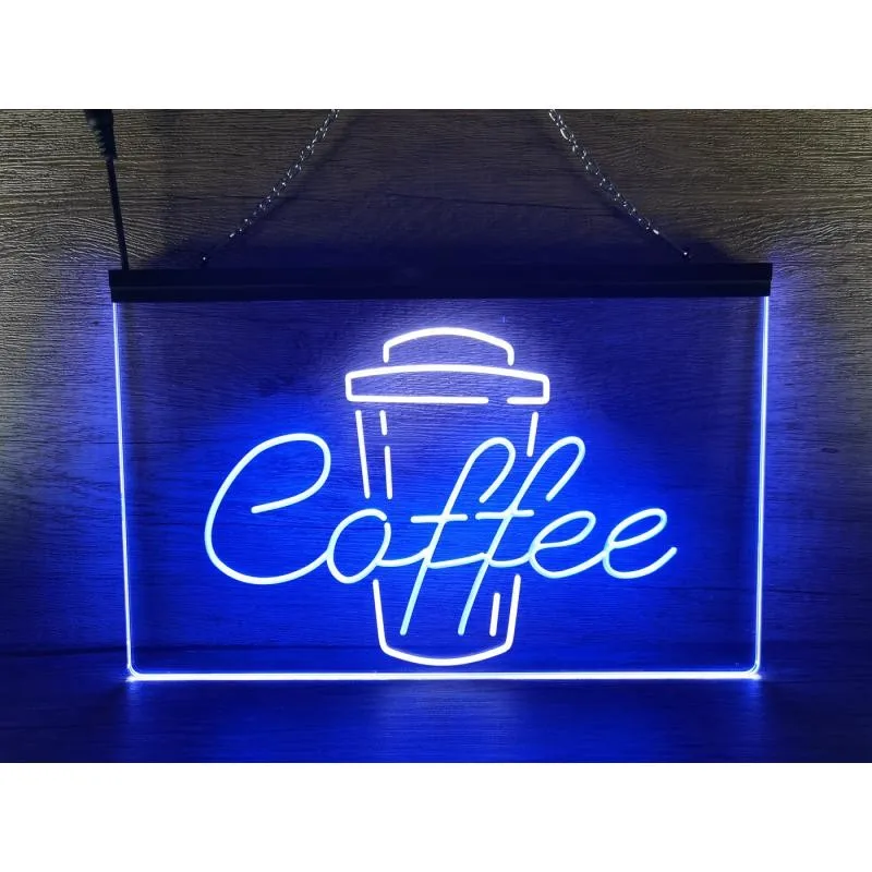 

Кофейная чашка, домашний декор, дисплей магазина, двухцветная светодиодсветодиодный неоновая вывеска