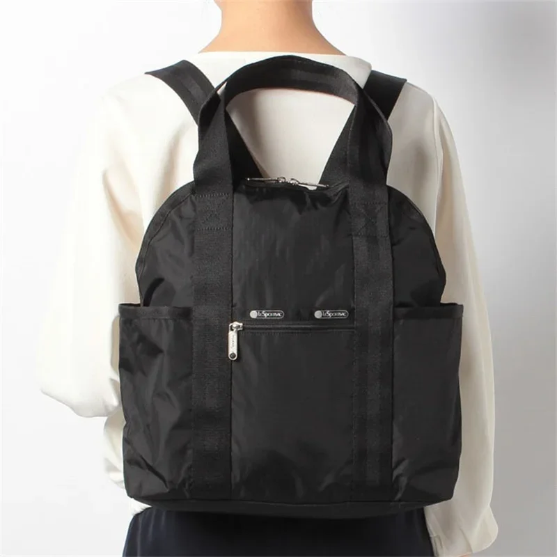 Рюкзак Lesportsacs с рисунком Снупи Marie Cat Микки Маус черный 2442 ручная сумка 35*33*14 см для