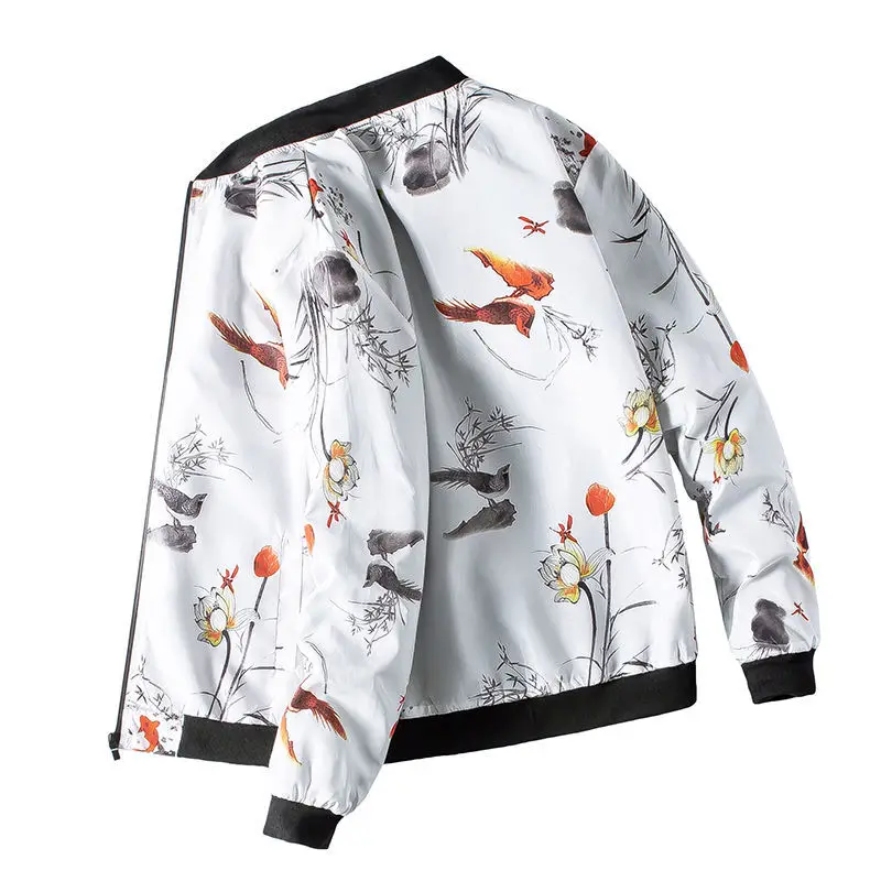 

Мужская куртка на весну и осень, новая трендовая куртка, повседневный Свободный Топ для молодых и средних мужчин с 3D-принтом, мужская одежда