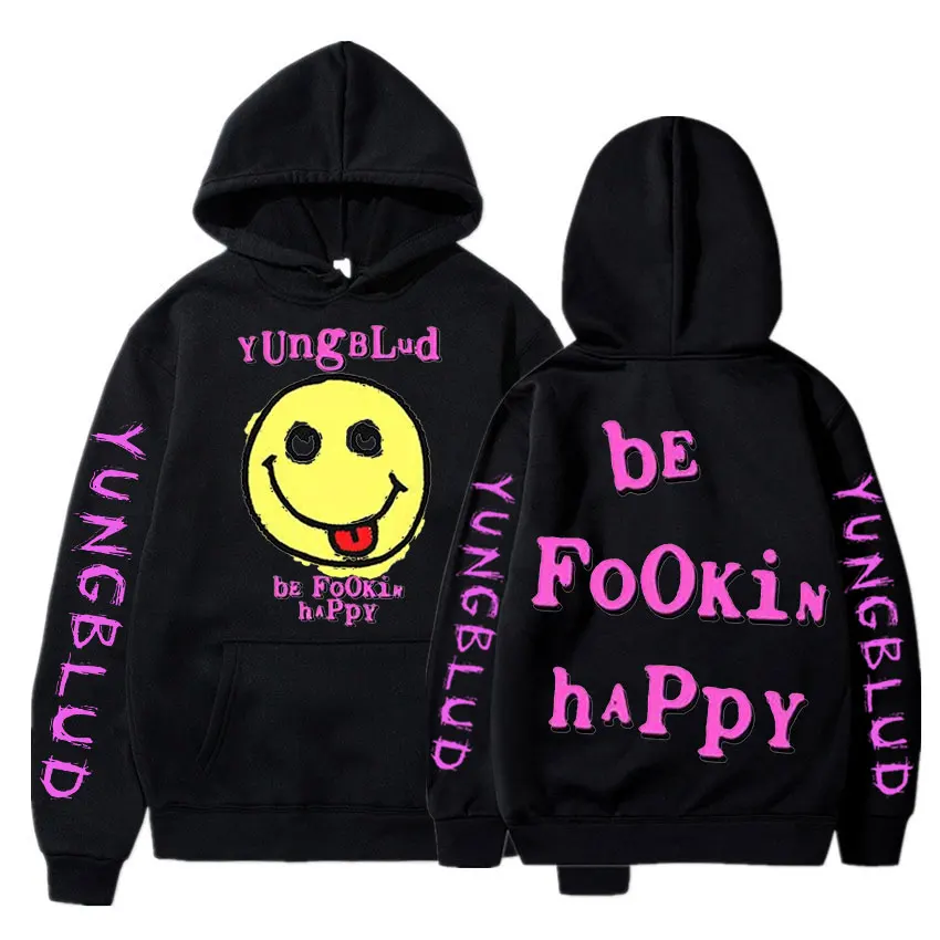 

Hip Hop Rapper Yungblud Printing Harajuku Men's Hoodie Fashion Streetwear Hooded Sweatshirt Vintage Punk Oversized Tracksuit