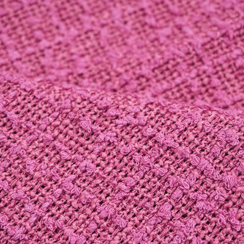 

Rose Red Plaid Cotton Tweed Fabric For Dress Coat Telas Por Metro Tissus Au MÈTre Твид Ткань Sewing 트위드 Tecido ツイード Cloth 원단 Diy