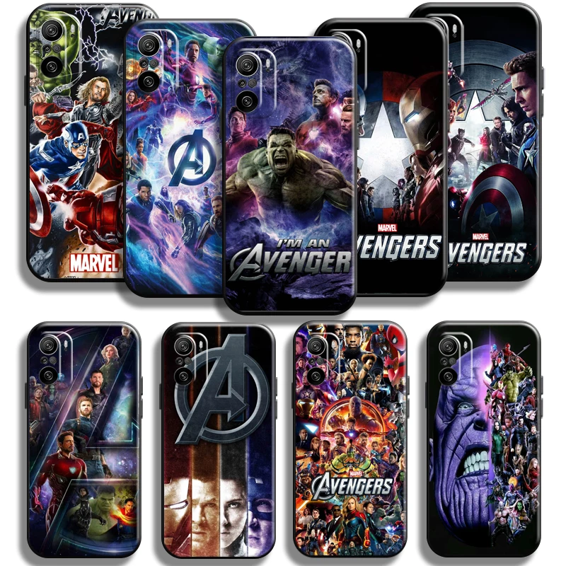 

Marvel Avengers Phone Case For Xiaomi Redmi K40 K40 Pro K40 Gaming Cases Full Protection Funda Shockproof Carcasa Coque Cover