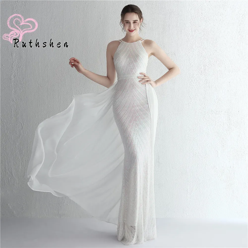 

Black White Maxi Evening Dresses for Wedding Party Women 2023 New Abiye with Removeable Train Sequins Vestidos De Gala