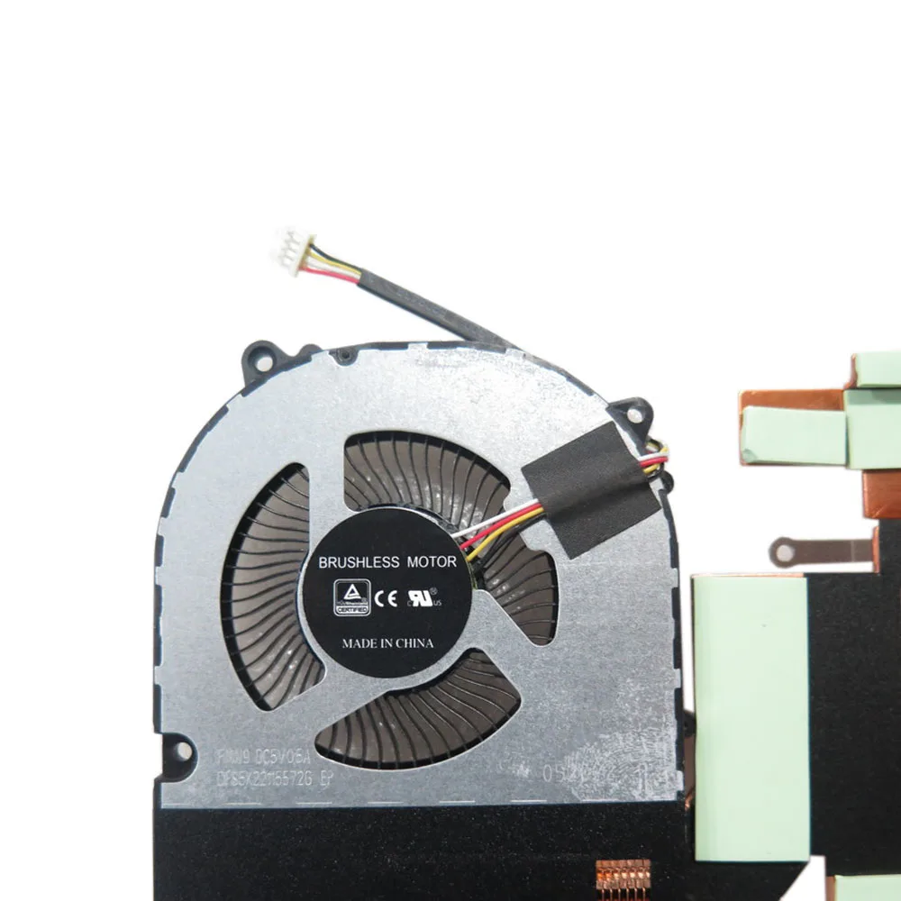 Вентилятор и радиатор процессора ноутбука для CLEVO NP50HH NP50HJ NP50HK NP55HH NP55HJ NP55HK 4PIN DC5V 0 5A