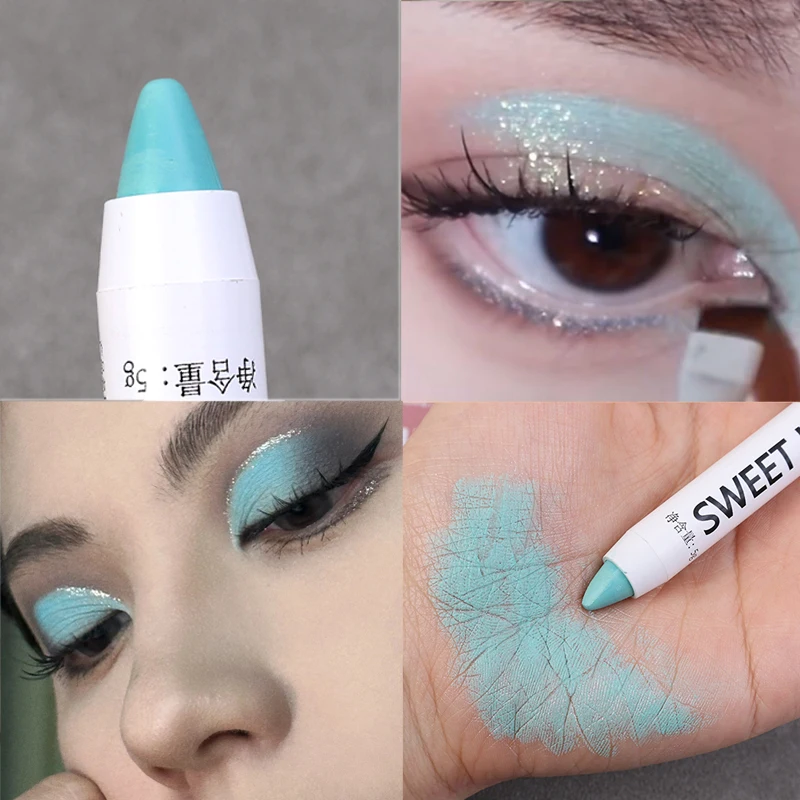 

Matte White Eyeshadow Highlighter Pen Eyes Corner Brightening High-gloss Waterproof Glitter Eyeliner Lying Silkworm Stick Makeup