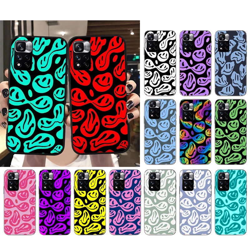 

Phone Case for Xiaomi Redmi Note 12 Pro 11 11S 11T Pro 10 9 Pro 10S Redmi 10 9 10C 9C Trippy Smiley Face Case
