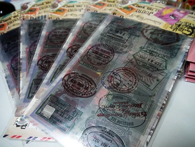 

10pcs/lot New vintage transparent postmark stamp stickers Decorative print Label DIY Multifunction