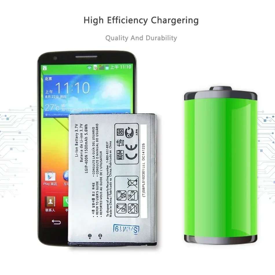 LGIP-400N аккумуляторы для мобильных телефонов LG OPTIMUS M/C/U/V/T/S/1 VM670 LS670 MS690 P503 P500 P520 P505 P509