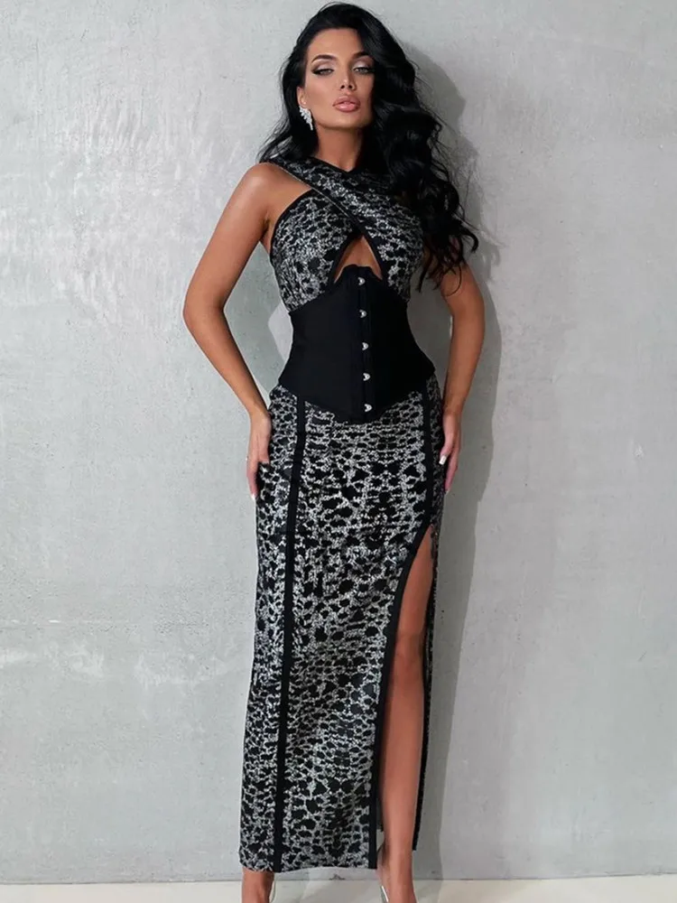 

Женское длинное жаккардовое платье adyce, черное платье-макси с вырезом для ключа, элегантное вечернее платье знаменитости, лето 2019