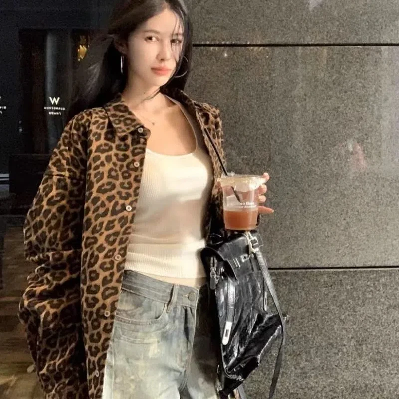 Винтажная свободная рубашка с воротником поло