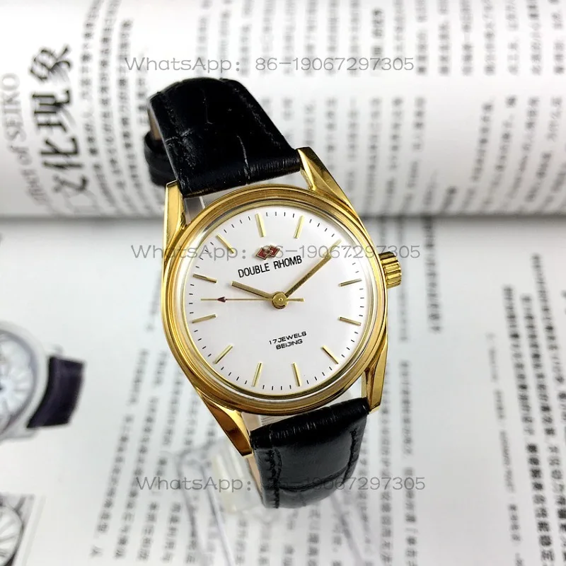 Фото Часы Perfect Time Watch Store, бренд Shuangling, золотые, механические, с ручным заводом, диаметр 30 мм №1