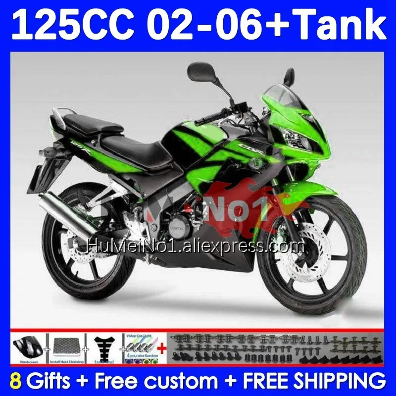 

+Tank For HONDA CBR125R CBR-125R 02 03 2004 2005 2006 124No.151 CBR125RR CBR 125CC 125R 2002 2003 04 05 06 Fairings green stock